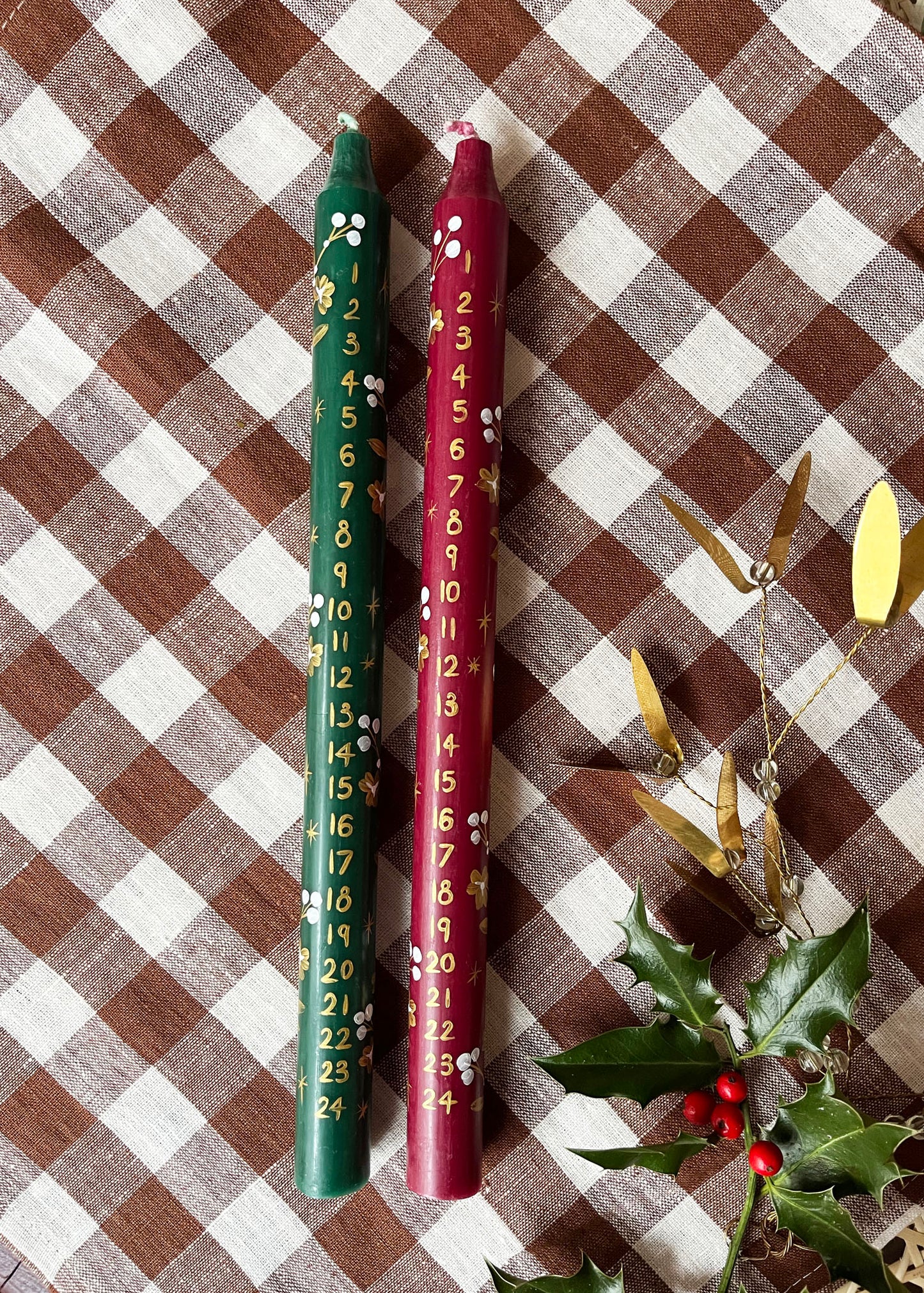 festive extra tall Advent candle