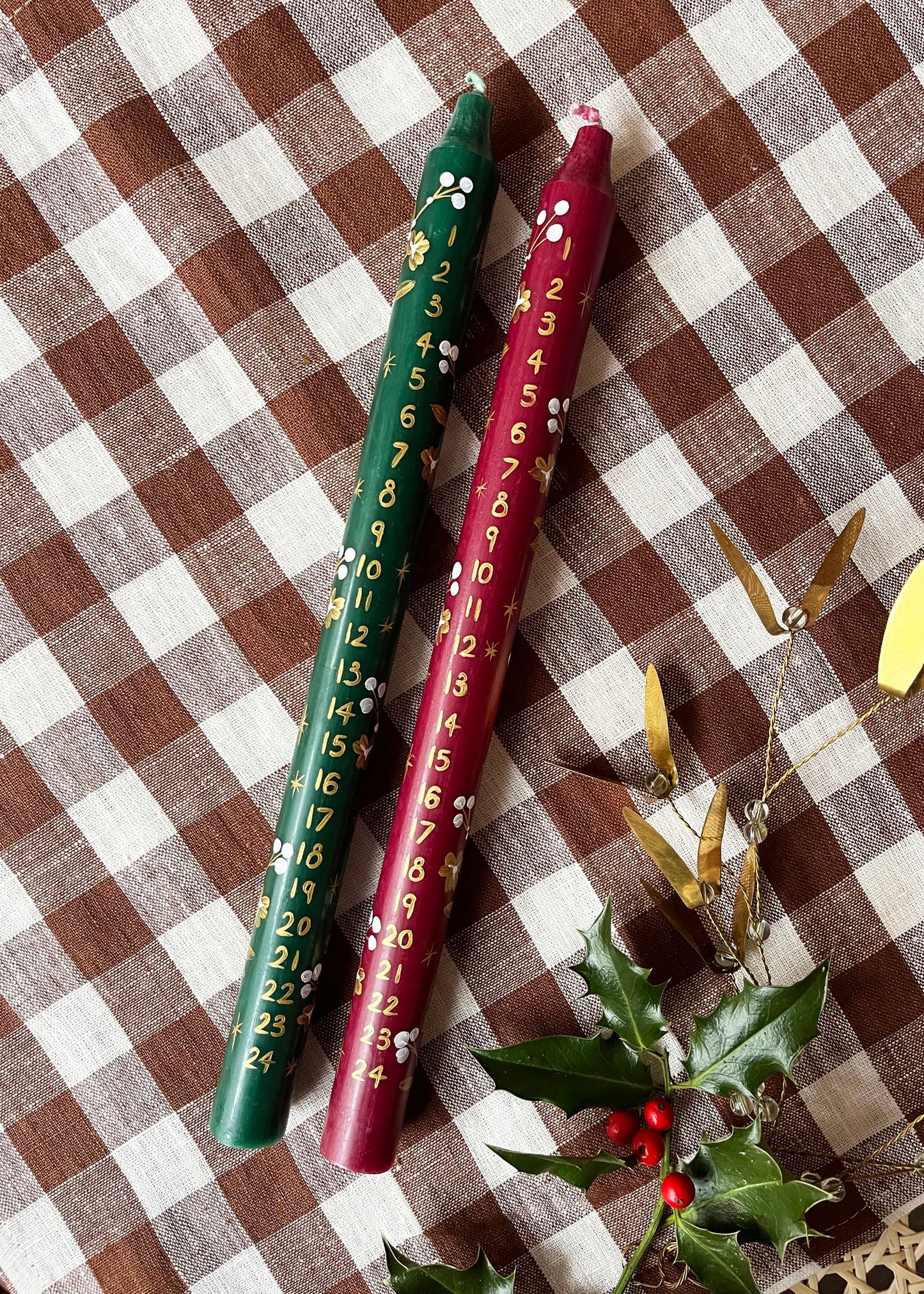 festive extra tall Advent candle