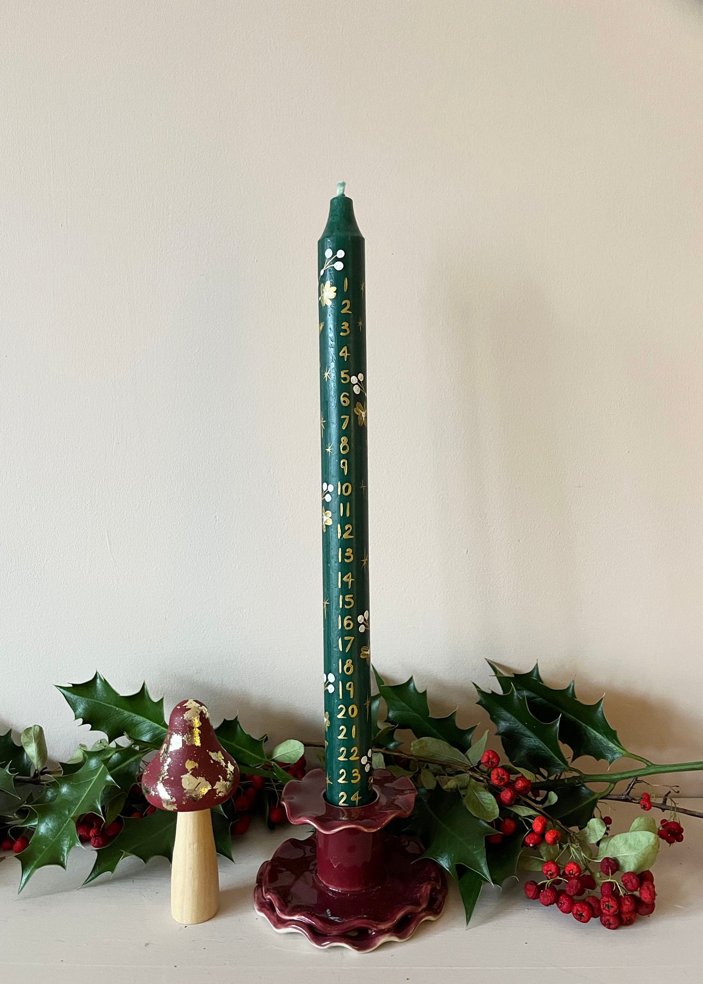 festive extra tall Advent candle