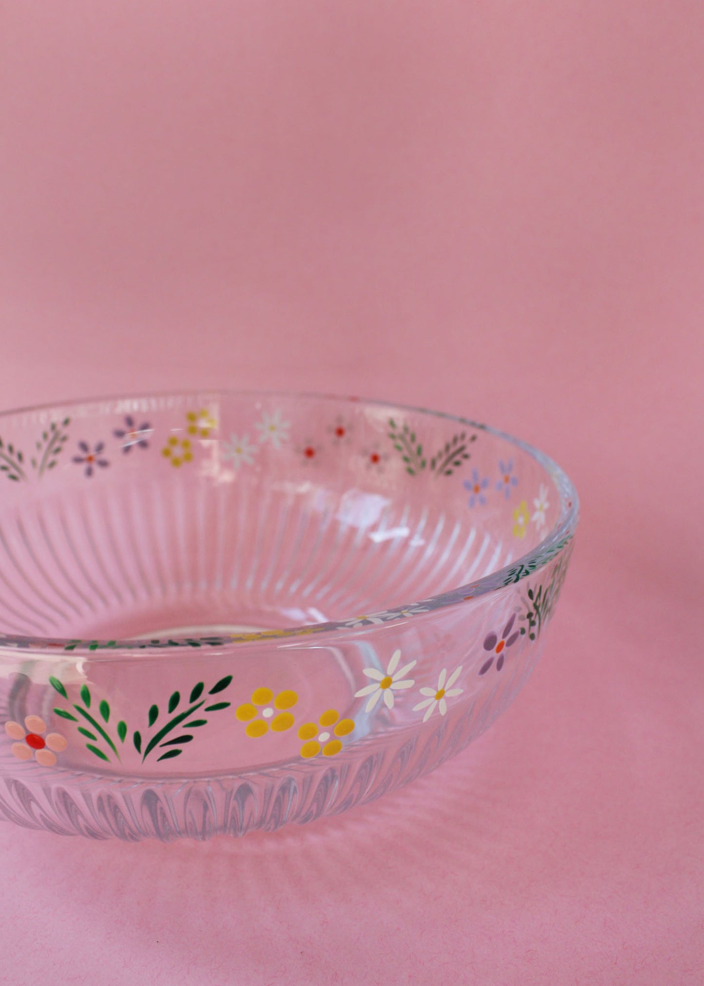 Wild flower ribbed small bowl