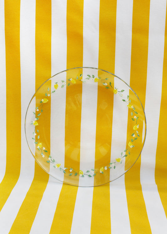 Limoncello glass serving plate