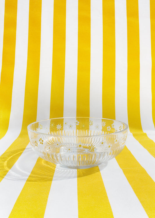 Daisy field ribbed medium bowl