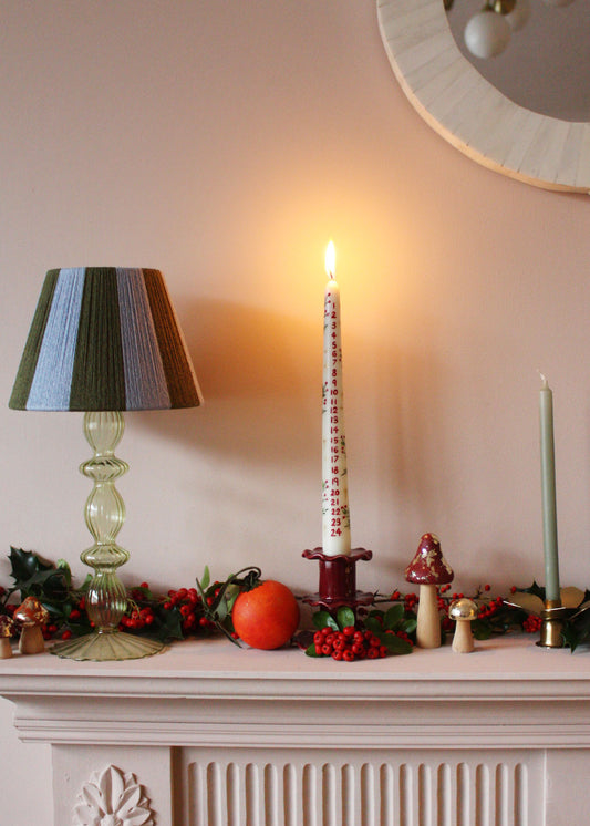 festive tapered Advent candle